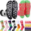 6 Pair Christmas Pilates Socks Novelty Socks Non-Slip Grippy Yoga Supplies for Merry Christmas Dance Workout