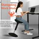 Standing Desk Balance Wobble Stools, Height Adjustable 22-32 Inch for Office and Classroom, Anti-Fatigue Standing Chairs, Ergonomic Stools with Anti-Slip Round Bottom, Black