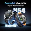 Strong Magnetic Silicone Watch Bands for Garmin Fenix 9/9 Pro/8/8 Pro 51mm/7X/6X/5X, 26mm Quickfit Bands Strap Compatible with Garmin Fenix 7X Pro/6X Pro/5X Plus/3/3HR Smartwatches