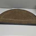OLANLY Half Circle Door Mat Indoor Outdoor Entrance Welcome, Waterproof All-Season, All-Weather Doormat, Sturdy Natural Rubber, Low Profile, Easy Clean Patio Porch Entryway Mat, 29.5x17, Brown