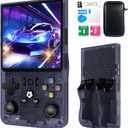 R36MAX Retro Handheld Games Console, Retro Game Console with 4.0 inch IPS HD Screen, Video Game Consoles with 64GB Memory, Portable Gaming Player for Travel, Gift for Teen or Partner, Gray