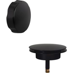 Westbrass A50TE-62 Standard 1-1/2" Replacement Trim for Cable Drive Bath Drain Waste & Overflow Assemblies, Matte Black