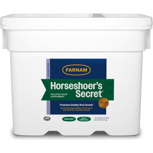 Farnam Horseshoer's Secret Pelleted Hoof Supplements, Promotes healthy hoof growth, maintains hoof walls & supports cracked hooves, 38 lbs., 100 day supply