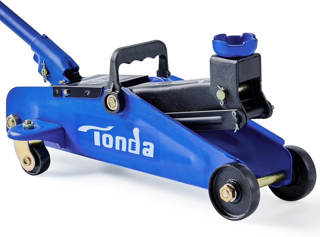 TONDA Floor Jack, Hydraulic Portable Car Lift Jack, 1.5 Ton (3,000 lb) Capacity (Blue)