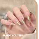 GAOY Glitter Gel Nail Polish, 16ml Gold Sparkly Gel Polish, Diamond Shiny Glitter Soak Off UV Light Cure for Nail Art DIY at Home, 1991