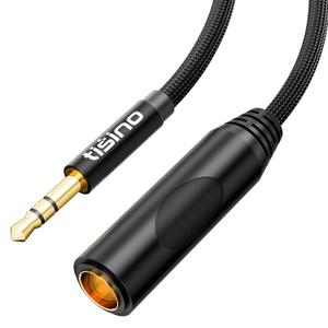 Tisino 1/4 to 3.5mm Adapter, 1/4" Female to 1/8" Male Stereo Audio Adapter for Headphone, Amplifiers, Guitar, Amp etc. - 10ft/3m