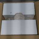 Large Decorative Bowl, Modern Resin Pedestal Bowl for Home Decor, Stylish Fruit Bowl for Kitchen Counter, Chic Key Holder for Entry Table, Beige