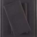 Comfort Spaces Cotton Flannel Sheets Queen Size, Ultra Soft Flannel Sheet Set with 14" Elastic Pocket Fits up to 16" Mattress, Breathable Warm Flannel Bedding, Dark Grey 4 Piece