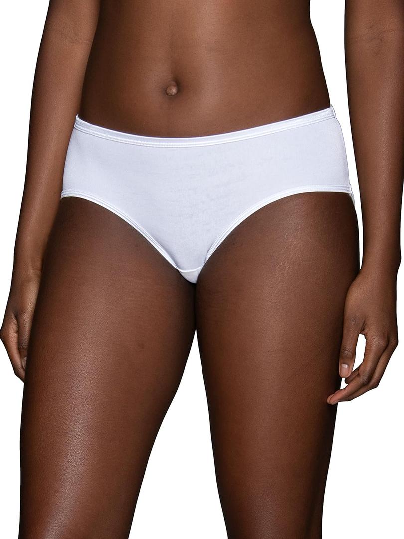 Illumination Hipster Panties, Silky Stretch & Satin Trim (6, Star White)