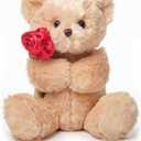 Bearington Remington The Teddy Bear, 9.5 Inch Valentine's Day Stuffed Animal, Ideal for Valentine's Gift for Kids & Girlfriends