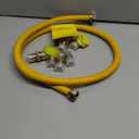 60" Flex Gas Line, Gas Dryer Connector Kit, Stove/Water Heater/Dryer Gas Line with Connectors 1/2" MIP 1/2"FIP 3/4"MIP, 5/8 in.OD(1/2 in. IDCoated Corrugated Stainless Steel Tubing