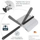 Pizza Peel 12 inch with Long Foldable Handle – Aluminum Pizza Paddle – Pizza Spatula or Pizza Turning Peel – Pizza Oven Accessories – For Baking Dough, Bread and Pastry, NNU-PP-12-PRO