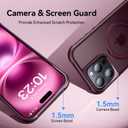 Magnetic Invisible Stand Designed for iPhone 16 Pro Max Case [Military Drop Protection] [Compatible with MagSafe] Shockproof Slim Translucent Matte Case for iPhone 16 Pro Max 6.9" Wine Red