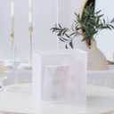 UNIQOOO Frosted Acrylic Wedding Card Box with Slot, Thick DIY Large 10x10x5.5 inch w/No Print, Wedding Receptions Wishing Well Money Box, Birthday, Memory Box, Suggestion Boxes, Acrylic Ballot Box