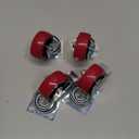 POWERTEC 2 Inch Swivel Caster Wheels Set of 4 with 400 lbs Loads, Heavy Duty Plate Casters (2 with Brakes & 2 without), PU Castor Wheels for Furniture, Cart, Dolly and Workbenches (17212)