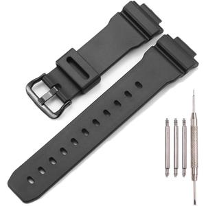 Rubber Strap Compatible with Casio DW9052 series men's watch band dw9052-1cwt bracelet 16mm/25mm black sport strap