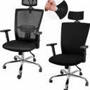 Lounsweer 3 Pieces Office Chair Cover Rolling Desk Chair Cover Gaming Covers Stretch Washable Protector Pets Slipcovers for Swivel Armchair Boss (Simple,Black)