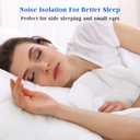 Sleep Headphones, Soft Earphones Wired for Sleeping, Sleep Earpbuds for Side Sleeping, in-Ear Headphones with Mic and Volume Control, Noise-Isolating, Travel, Relaxation (White) (10.8*9*2cm)