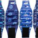 Male Dogs Diapers Belly Bands(4Pack), Washable Reusable Male Boy Doggy Wraps Panties for Doggie Puppy Pooping Potty Training Incontinence Marking Paal para Perro Small (Small (11"-14"), Sea ShellTortoiseSharkFish)