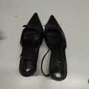 Mattiventon Slingback Heels for Women Kitten Heels Bow Ankle Strap Pointed Toe Heel Sexy Wedding Dress Party Pumps (8, Black)