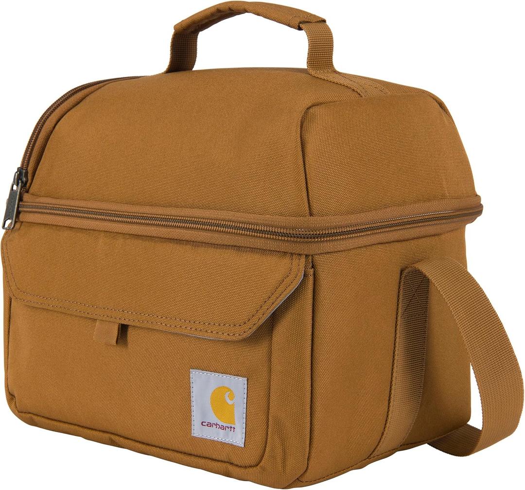 Carhartt 12 Can Two Compartment Lunch Box | Durable, Fully-Insulated Lunch Bag for Women & Men, Large Lunchbox (Carhartt Brown) (One Size) Carhartt 12 Can Two Compartment Lunch Box | Durable, Fully-Insulated Lunch Bag for Women & Men, Large Lunchbox (Carhartt Brown) (One Size)