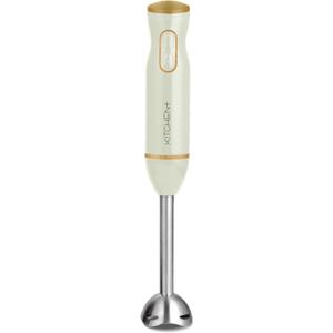 Living+ Immersion Blender Corded Hand Blender, Electric Mixer Handheld with 2 Speeds, Stainless Steel Blade, Easy-Clean Detachable Rod, Ergonomic Design, Smoothie Blender, 260W, Mint