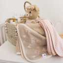 Hooded Towels, Absorbent Knit Terry, Super Soft Single Ply, 100% Organic Cotton, Whimsical Floral, 2-Pack