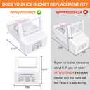 Upgraded WPW10558423 Refrigerator Ice Bucket For Whirlpool Ice Maker Replacement Parts W10558423 Whirlpool Ice Bin Replacement WRS325FDAM04 WRS325FDAM02 WRS325SDHZ WRS315SDHZ Ice Makers Tray Container