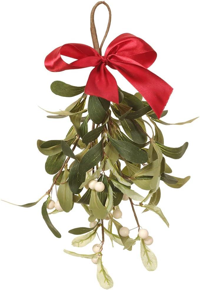 14in Artificial Hanging Mistletoe with Berries