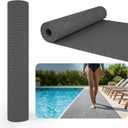 2 x 13Ft x 3Ft Ground Pool Drainage Mat 0.2 inch Thick Non Slip Swimming Pool Flooring Protector Mat Drainage, Rubber Flooring Roll for Pool Bathroom Garage Indoor Outdoor