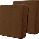 Hokway Stretch Individual Couch Cushion Slipcovers Reversible Cushion Protector Slipcovers Sofa Cushion Protector Covers(Coffee,Small-2PC)
