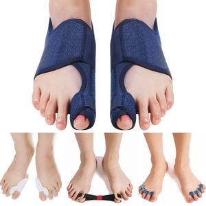 Toe Corrector Toe Separator Bunion Splint 2024 Updated Hallux Valgus Bunion Big Toes Corrector Set Bunion Brace Bunion Exercise Strap Orthopedic Kit Bunion Pain Relief (Free, Blue)