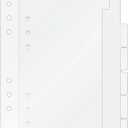 A5 Binder Dividers Planner Insets 6 Tabs Clear Acrylic Index Divider 6 Sheets Refillable Page Protectors for 6 Ring Binder Notebook (A5)