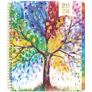 2026 Planner - Planner 2026 Weekly and Monthly, January - December, 9" x 11", with Colorful Coated Tabs, Reference Calendar