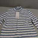 Women's Long Sleeve Stripe Shirts Fall Casual Mock Neck Ribbed Knit Tops 2025 Fashion Clothes, Medium 