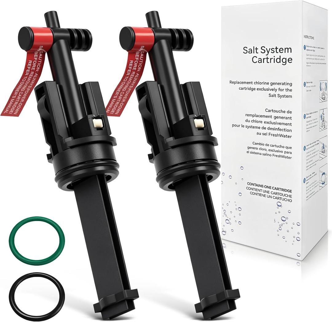 Salt System Cartridge Replacement for Hot Springs Salt Cartridge, Hot Tub Spa Salt Water Treatment Compatible with Highlife, Limelight, Caldera Utopia, Paradise  Up to 4 Months Each, 2Pack