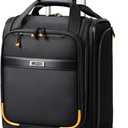 Lekebobor Underseat Carry On Luggage with Spinner Wheels,16 Inch Softside Suitcase with Detachable Wheels, Lightweight Travel Luggage Bag for Men Women, Black