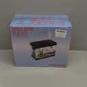 Smart Aquarium Fish Tank with Silent Water Pump, 2.4 Gallon Small Aquarium with Quick Start Kit, Temperature Display, Humidifier and RGB Lights, Perfect for Home, Office, and Decor (Black)