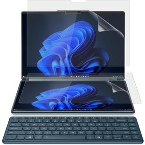 KEANBOLL 4 Pack Matte-Anti Glare Screen Protector for New 2025 Lenovo Yoga Book 9i (14IAH10) Laptop Touch Display 14 Inch-(2 Sets - Primary and Secondary Screens)
