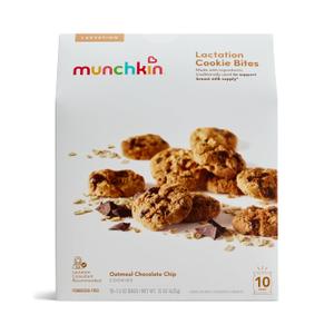 Munchkin Milkmakers Lactation Cookie Bites, Oatmeal Chocolate Chip, 10 Ct (EXP 06/11/26)