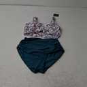 ZAFUL Women's High Waisted Tankini Scoop Neck Knotted Two Pieces Tankini Set Swimsuit S