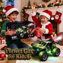 WRTWRT 1:18 RC Monster Truck for Boys, Kids 4-7-8-12All-Terrain Off-Road Remote Control Car with LED Lights & Spray, 40 Min Playtime, 2.4GHz Fast Response Graffiti RC Truck Jeep Toy