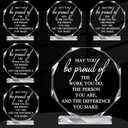 Fumete 6 Pcs Thank You Gifts Coworker Being Awesome Sign Acrylic Sign Appreciation Gift Award Plaque Paperweight Keepsake Workplace Reward for Employee Volunteer Office(May You Be Proud)