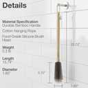 Extra Long Bottle Brush 16" Bamboo Handle & Flexible Hygienic Silicone Head Compatible with Sodastream (Not Aqua Fizz), Aarke Plastic Bottles, Vases, Tumblers | BPA Free | Scratch-Free