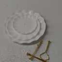 Coitak 3 Tier Cupcake Stand, Plastic Tiered Serving Stand, Dessert Tower Tray for Tea Party, Baby Shower and Wedding (Wavy-metal rod)