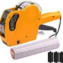 MX-5500 8 Digits Price tag Gun with 5000 Sticker Labels and 3 Ink Refill, Pricing Gun Kit for Office, Retail Shop, Grocery Store (A/Yellow)