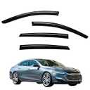 YLSCOO Window Visors Rain Guards fits 2016-2025 Malibu (EXCLUDES 2016 Malibu Limited), Out-Channel Window Wind Deflectors Vent Shades Accessories, Dark Smoke, 2017 2018 2019 2020 2021 2022 2023 2024