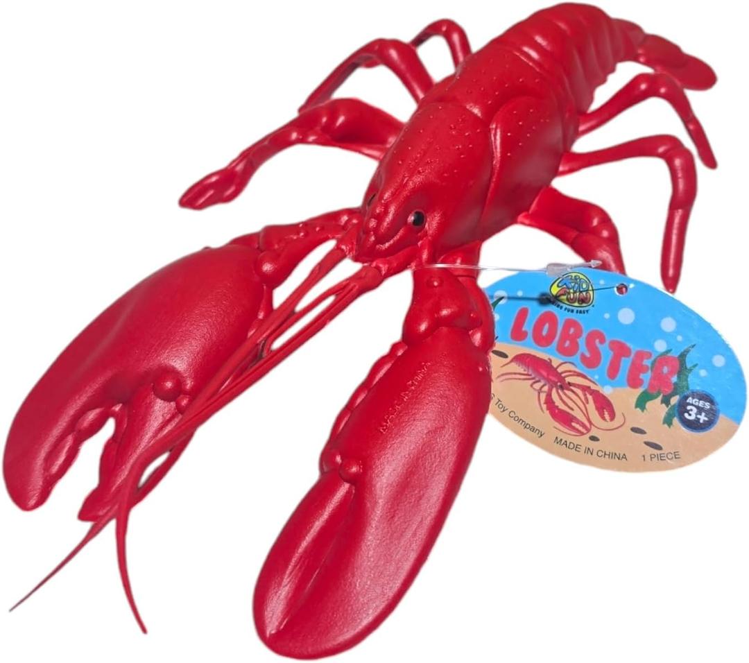 Realistic Red Lobster (12") Plastic Prop Toy Party Decoration Fish Net Sea Ocean (6)