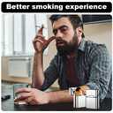 4 x Cigarette Case, Brushed Aluminium with Magnetic, Up to 20 Cigarettes for 85mm King Size (Silver)