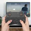 Rii K28 Bluetooth Mini Keyboard Remote Control with Touchpad Moue Combo,Backlit 2.4GHz Wireless Keyboard with Rechargeable Battery for Android TV Box,PC,Smart TV(2.4G and Bluetooth)